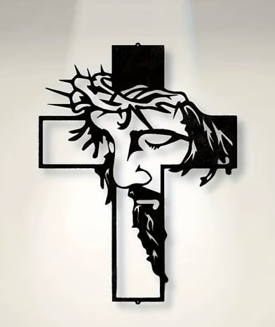 🔥LAST DAY SALE 49% OFF🔥Jesus Cross Iron Sign Christ Wall Art Decor [Height of 11.85 inches]