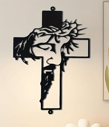 🔥LAST DAY SALE 49% OFF🔥Jesus Cross Iron Sign Christ Wall Art Decor [Height of 11.85 inches]
