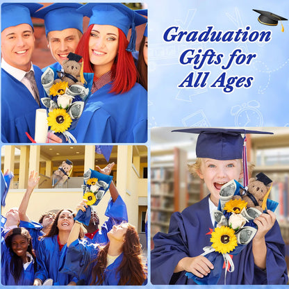 2026 Graduation Bear Soap Flower Bouquet Gift Box