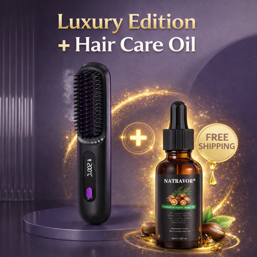 🏆 The Short Hair Specialist! The first smart styling comb designed specif 💖(Type-C charging design)