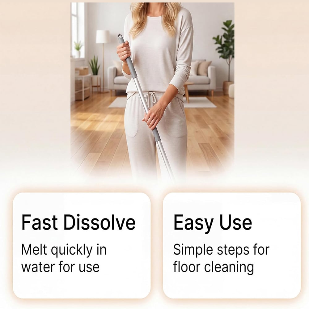 🧼Multi-Purpose Floor Cleaning Sheets – Concentrated Dissolvable Cleaning Tablets for Hardwood & Tile Floors