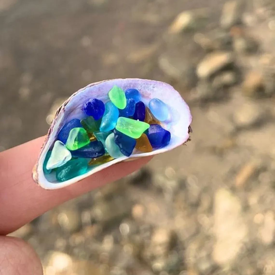 Sea Glass Locket  Necklace