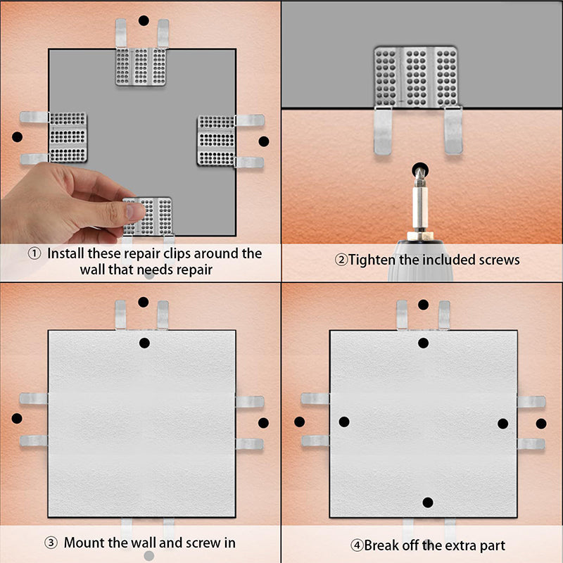 ⏰ Stainless Steel Drywall Patch Repair Clips