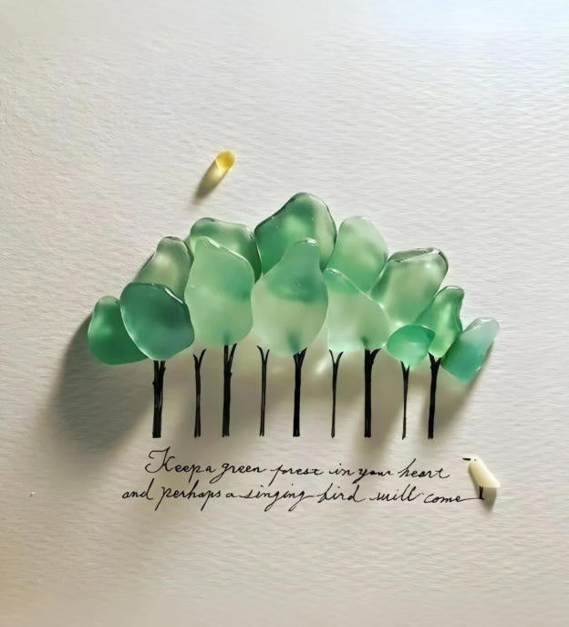 Sea Glass Forest And Bird Come From The Heart