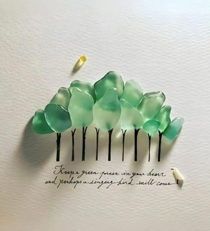 Sea Glass Forest And Bird Come From The Heart