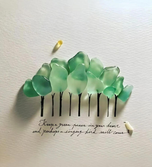 Sea Glass Forest And Bird Come From The Heart