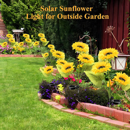 Last Day Buy 1 Get 1 FREE🌻 Waterproof Sunflower Solar Lights for Garden, Patio & Backyard Decor