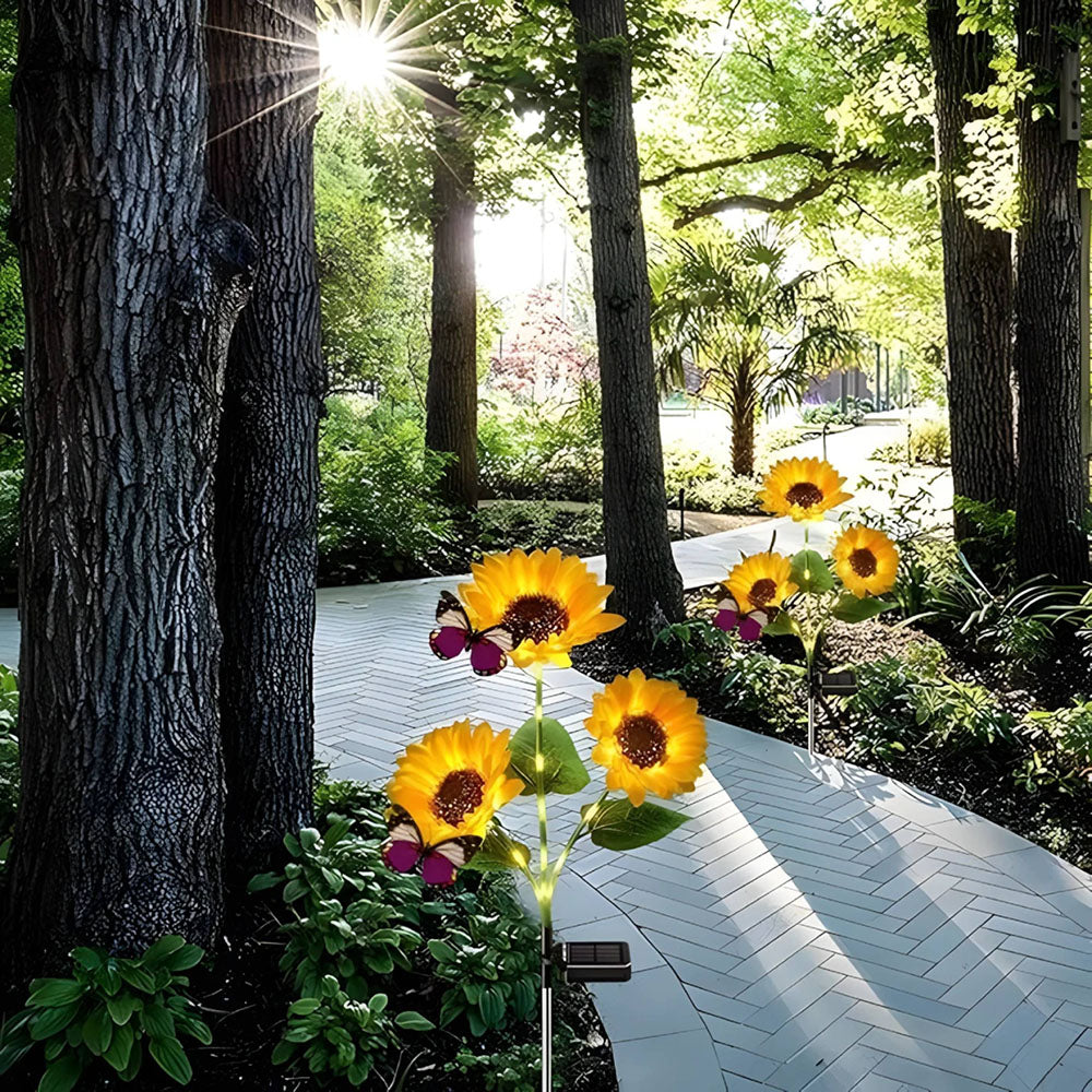 Last Day Buy 1 Get 1 FREE🌻 Waterproof Sunflower Solar Lights for Garden, Patio & Backyard Decor